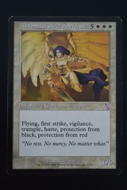 Magic The Gathering MTG AKROMA, ANGEL OF WRATH Time Spiral Timeshifted MP Played - Image 1