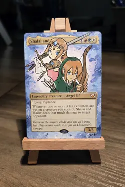 MTG Hand Painted Alter: Link And Zelda as Shalai And Hallar - Image 1