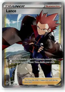 Lance ⭐ 192/195 Holo Rare Ultra Silver Tempest 2022 Pokemon NM - Image 1