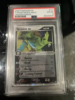 Tyranitar EX Unseen Forces 111/115 Pokemon Card Psa 4 - Image 1