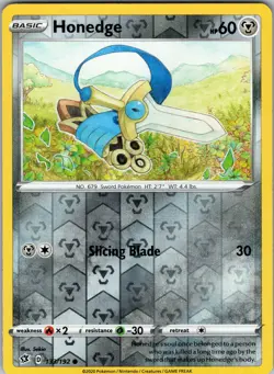 Honedge 133/192 SWSH02: Rebel Clash Pokemon TCG LP-NM - Image 1