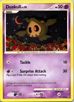 Duskull (60) 60/100 Stormfront Pokemon TCG MP - Image 1