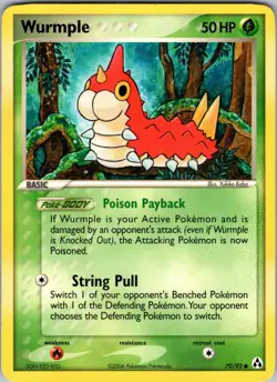 Wurmple 70/92 Legend Maker Pokemon TCG LP - Image 1