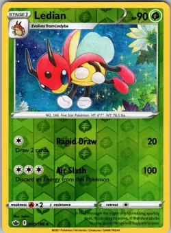 Ledian 005/198 SWSH06: Chilling Reign Pokemon TCG LP-NM - Image 1