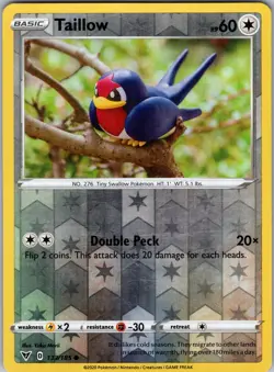Taillow 133/185 SWSH04: Vivid Voltage Pokemon TCG LP-NM - Image 1