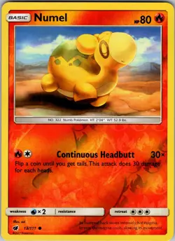 Numel 13/111 SM - Crimson Invasion Pokemon TCG LP-NM - Image 1