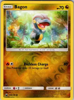 Bagon (104) 104/168 SM - Celestial Storm Pokemon TCG LP-NM - Image 1