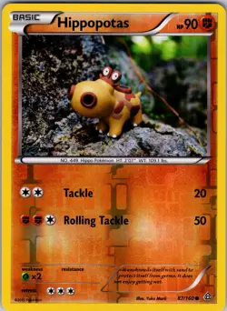 Hippopotas 87/160 XY - Primal Clash Pokemon TCG LP-NM - Image 1