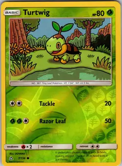 Turtwig (7) 7/156 SM - Ultra Prism Pokemon TCG LP-NM - Image 1