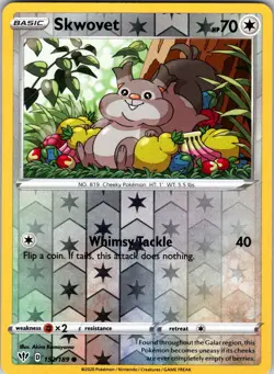Skwovet 152/189 SWSH03: Darkness Ablaze Pokemon TCG NM Reverse Holo - Image 1