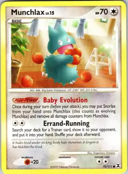 Munchlax (70) 70/111 Rising Rivals Pokemon TCG LP Normal - Image 1