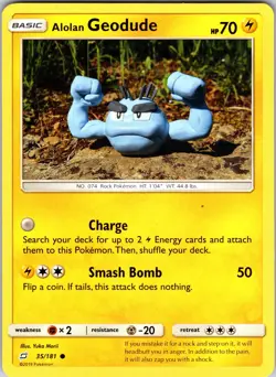 Alolan Geodude (35) 35/181 SM - Team Up Pokemon NM Normal - Image 1