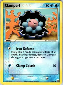 Clamperl 51/92 Legend Maker Pokemon TCG LP/MP Normal - Image 1