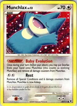Munchlax (69) 69/111 Rising Rivals Pokemon TCG LP/MP Normal - Image 1