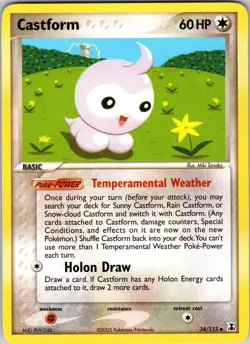 Castform 34/113 Delta Species Pokemon TCG LP Normal - Image 1