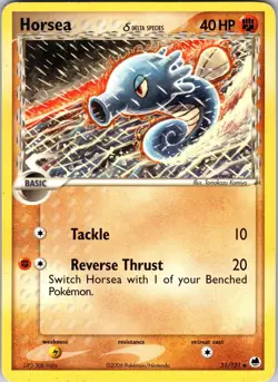 Horsea - 031/101 (Delta Species) 31/101 Dragon Frontiers Pokemon TCG LP Normal - Image 1