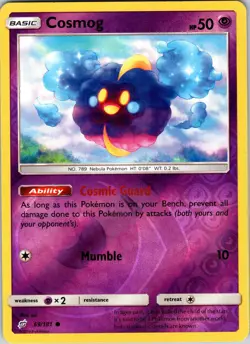 Cosmog 69/181 SM - Team Up Pokemon NM/LP Reverse Holo - Image 1