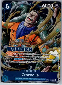 Crocodile (Winner Pack Vol. 5) ST03-003 English One Piece Promotion - NM - Image 1