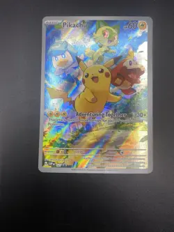 Pikachu - SV: Scarlet & Violet Promo Cards 027 Holo NM Pokemon Paldea Evolved - Image 1