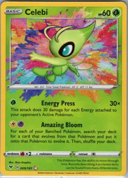 Celebi 009/185 SWSH04: Vivid Voltage - Pokemon Card - NM - Image 1