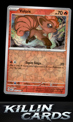 Reverse Holofoil Vulpix 037/165 Pokemon Common SV: Scarlet & Violet 151 Card NM - Image 1