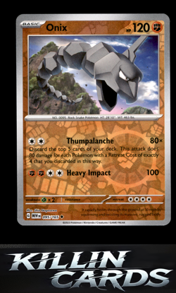 Reverse Holofoil Onix 095/165 Pokemon Uncommon SV: Scarlet & Violet 151 Card NM - Image 1