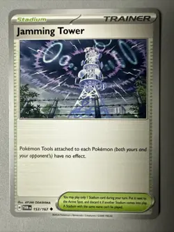 Pokemon TCG * SV Twilight Masquerade * 153/167 Jamming Tower Uncommon * FRESH PK - Image 1