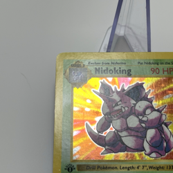 Nidoking 11/102 Shadowless Holo 1st Edition Base Set Pokemon Card 1999 MP - Image 4