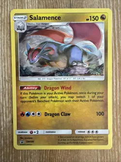 Salamence SM140 S&M Black Star Promo Pokemon Card Cosmos Holo Rare - NM/VLP - Image 1