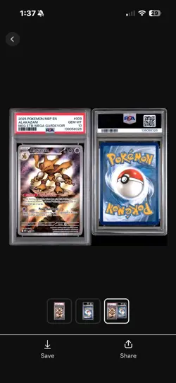 2025 POKEMON MEP EN-ME BLACK STAR PROMO #009 ALAKAZAM PSA 10 - Image 3