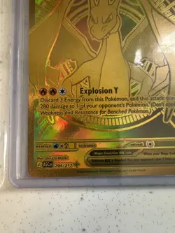 Mega Charizard Y EX 294/217 Pokemon Gold Secret Rare Ascended Heroes Pack Fresh - Image 4