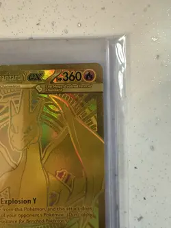 Mega Charizard Y EX 294/217 Pokemon Gold Secret Rare Ascended Heroes Pack Fresh - Image 5