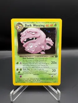 Dark Weezing 14/82 Team Rocket - Holo - WOTC Pokemon Card LP - Image 1