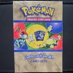 Pokemon Card Lists Booklet For TCG Wizards WoTC Vintage Base Set/Jungle/Fossil - Image 1
