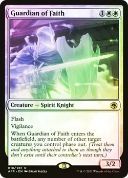 Magic The Gathering MTG GUARDIAN OF FAITH FOIL Forgotten Realms NM Near Mint - Image 1