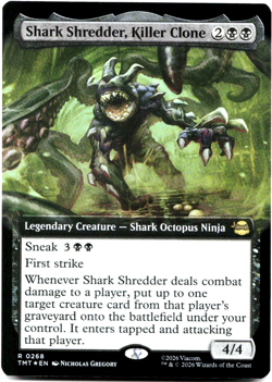 Shark Shredder, Killer Clone (Ext. Art) (FOIL) MTG Teenage Mutant Ninja Turtles - Image 3