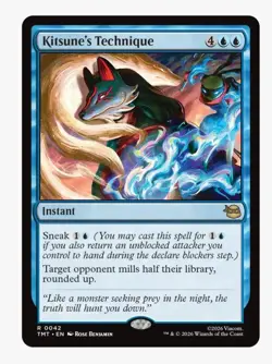 Kitsune's Technique | MTG TMT TMNT | Rare | Blue Instant Sneak Mill | NM - Image 1