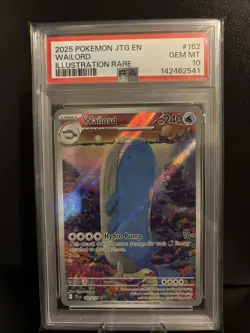 PSA 10 💎 GEM MINT Pokemon Journey Together Wailord Illustration Rare #162/159 - Image 1
