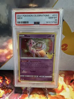 2021 Pokemon Celebrations Mew Holo Rare Card PSA 10 Mint 011/025 Low pop! - Image 1