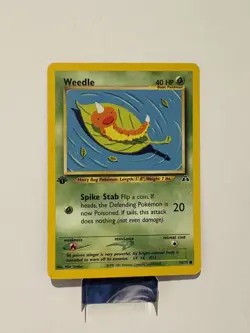 Pokemon Card Weedle 70/75 common Neo Discovery 1st Edition LP - Image 1