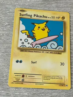 Pokemon SURFING PIKACHU 111/108 Collecting Card - VERY GOOD to MINT - never play - Image 1