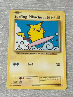 Pokemon SURFING PIKACHU 111/108 Collecting Card - VERY GOOD to MINT - never play - Image 2