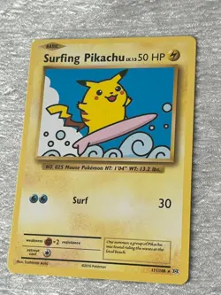 Pokemon SURFING PIKACHU 111/108 Collecting Card - VERY GOOD to MINT - never play - Image 3