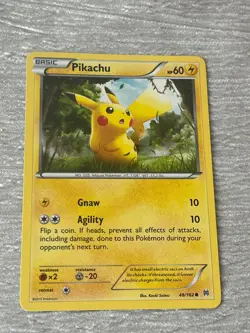 Pokemon PIKACHU Gnaw 48/162 Collecting Card - VERY GOOD to MINT - never played - Image 1