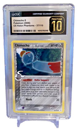 CGC 10 PRISTINE Chimecho 37/110 Holon Phantoms POP 4 NONE HIGHER Pokemon Card - Image 1