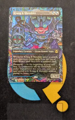Krang & Shredder Borderless Rare TMT 201 Teenage Mutant Ninja Turtles MTG - Image 1