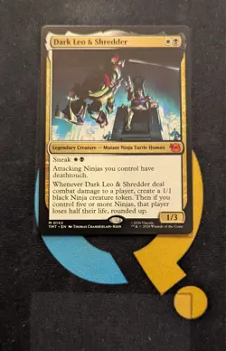Dark Leo & Shredder Mythic TMT 142 Teenage Mutant Ninja Turtles MTG - Image 1