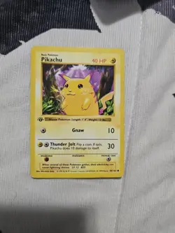 Pokemon TCG Pikachu 1st Edition Shadowless Base Set (yellow cheeks) - Image 1