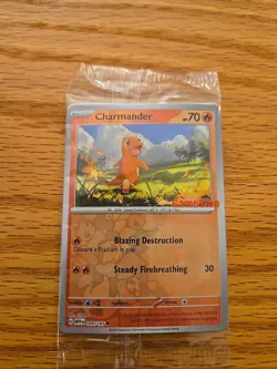 POKEMON SEALED CHARMANDER 004/165 GAMESTOP EXCLUSIVE PROMO - Image 1