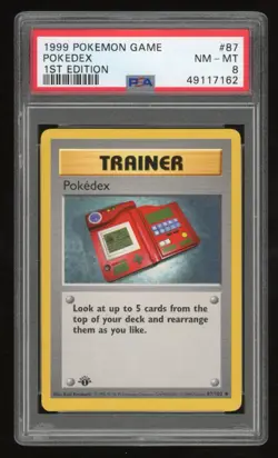 1999 Pokemon 1st Edition Shadowless Pokedex #87 PSA 8 - Image 1